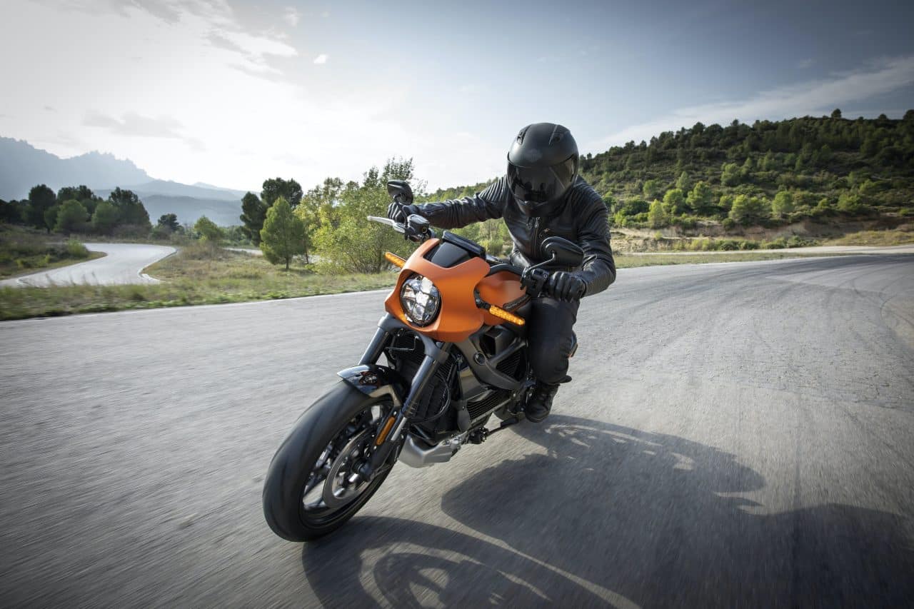 Man riding a motorcyce.